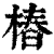 樁(印刷字体·清·康熙字典)